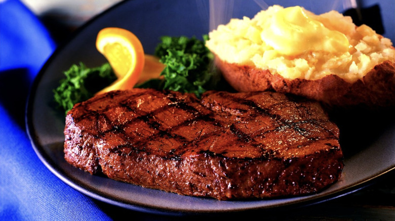 Grilled steak and baked potato from Ponderosa