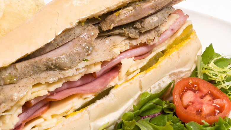 Cuban sandwich lettuce and tomato