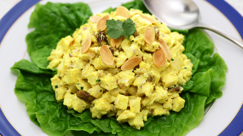 Coronation Chicken on white plate