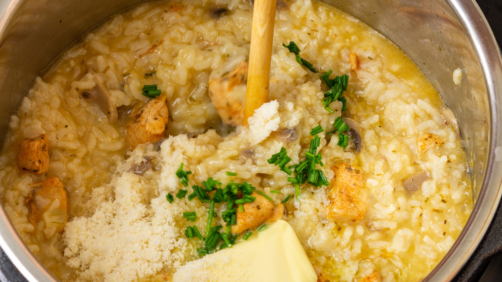 Risotto being stirred