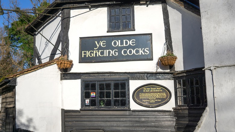 Facade of Britain's oldest pub