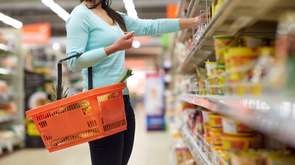 woman shopping at grocery store