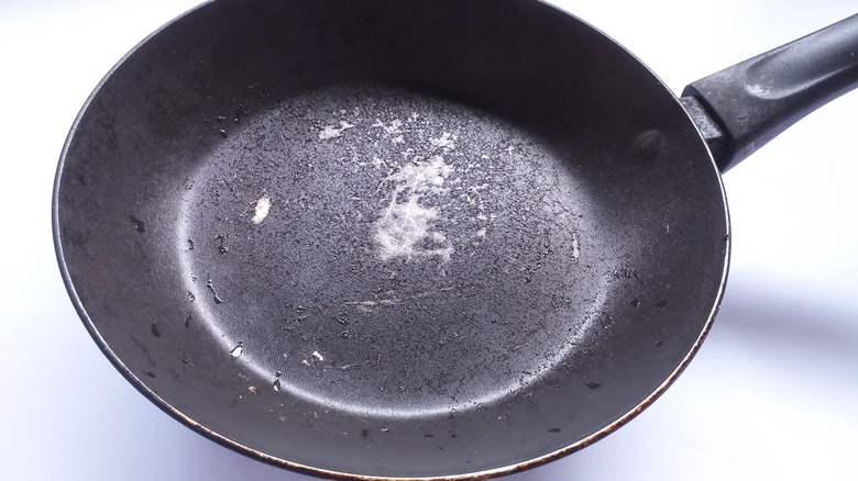 Scratched non-stick pan