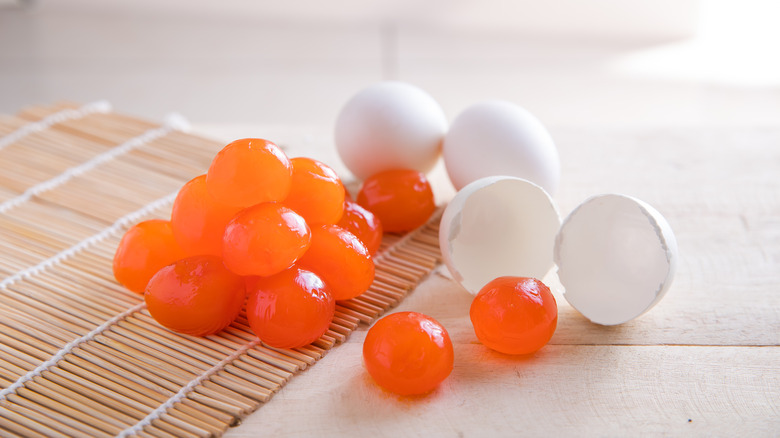 Salted egg yolk from duck eggs