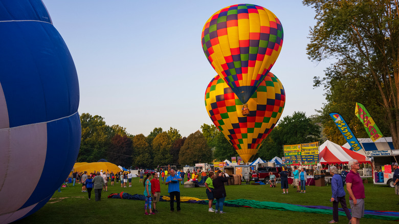 Hot air balloons at Spied Fest
