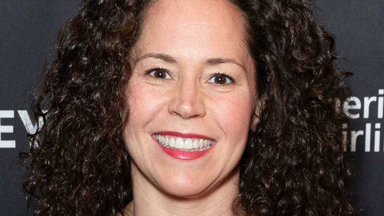 Stephanie Izard with lipstick on