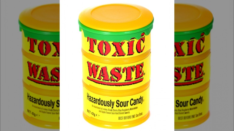 Toxic Waste candy yellow barrel