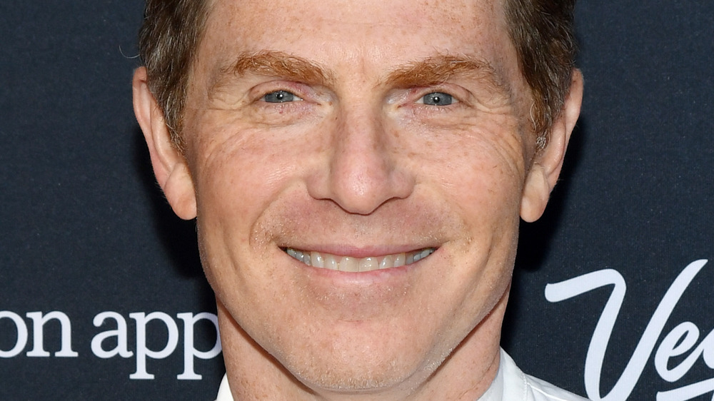 Bobby Flay smiling, close-up