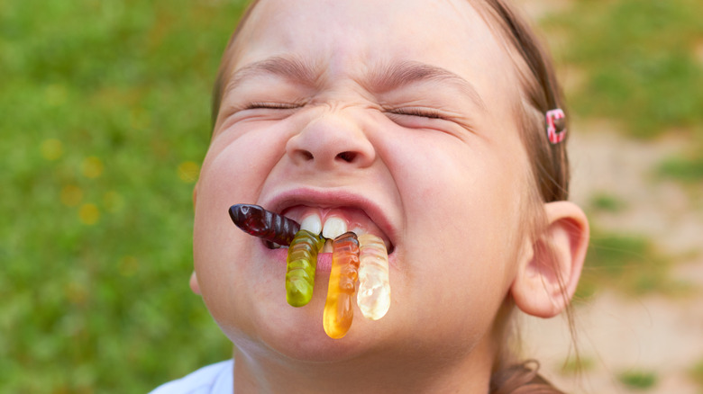 Girl making a sour face 