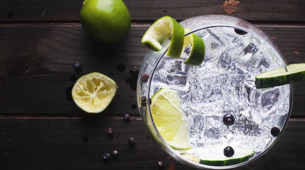 Gin and tonic with lime