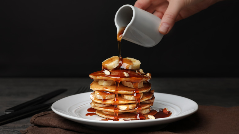 maple syrup on pancakes