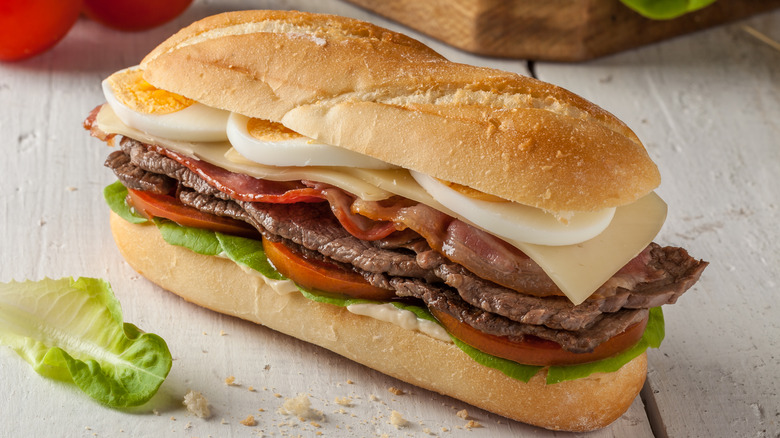 Chivito sandwich