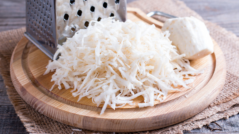 Grated celery root