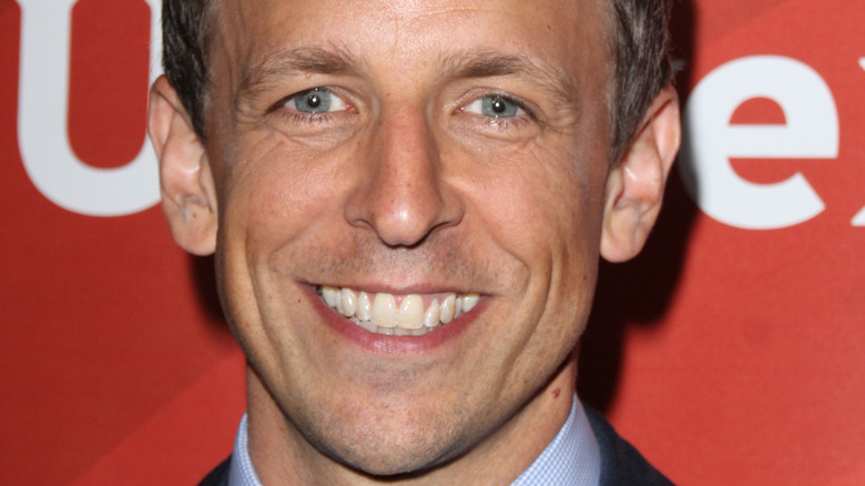 Close up of Seth Meyers smiling