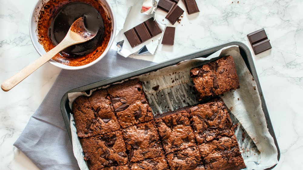 Pan of brownies