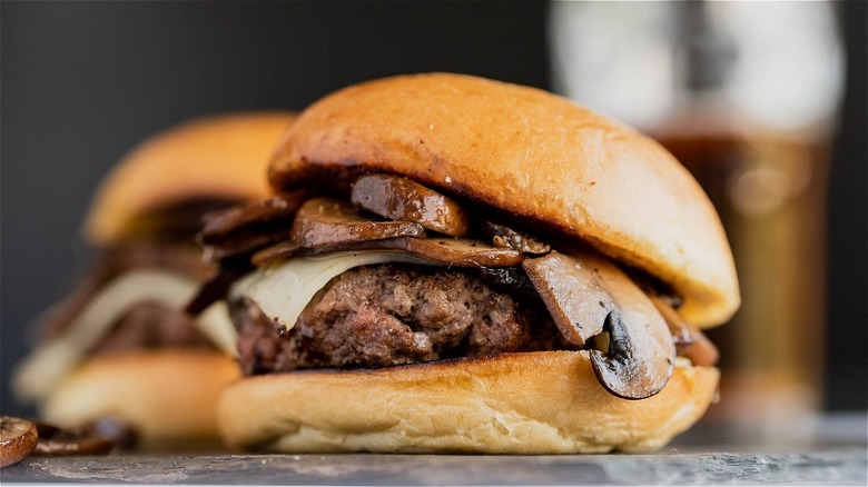 Mushroom Swiss burger