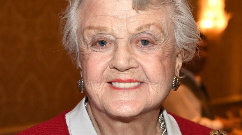 Dame Angela Lansbury wearing earrings