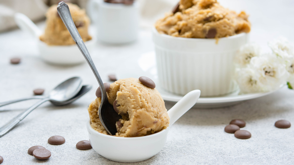 Edible cookie dough with chocolate chips