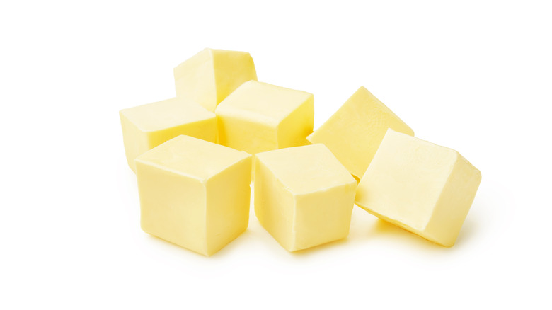 margarine on white background