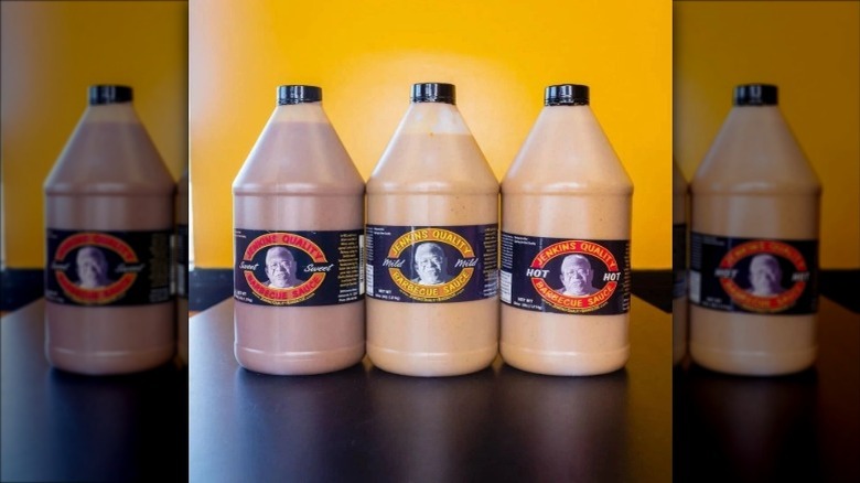 Large bottles of Jenkins sauce