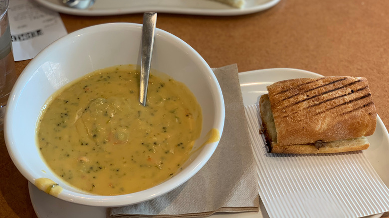 Panera soup and sandwich 