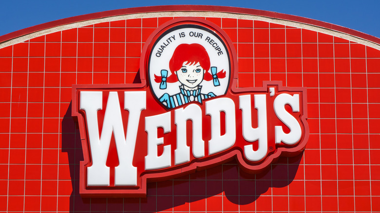 Wendy's logo storefront sign