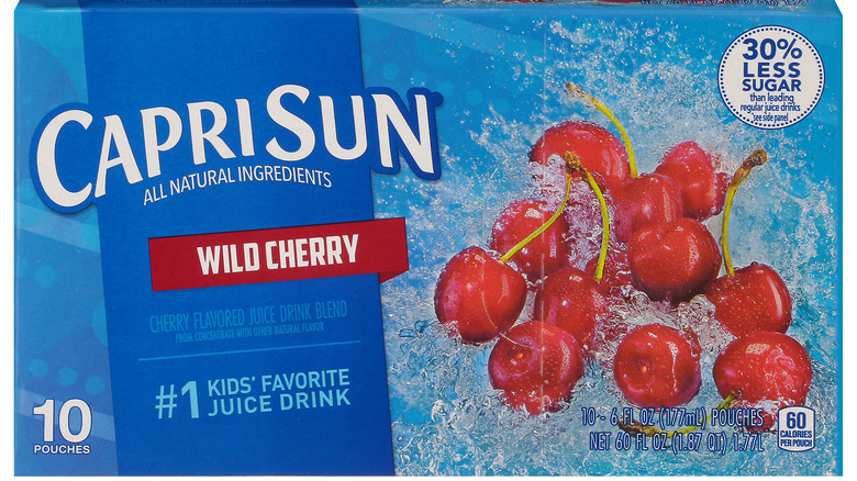 box of capri sun wild cherry pouches