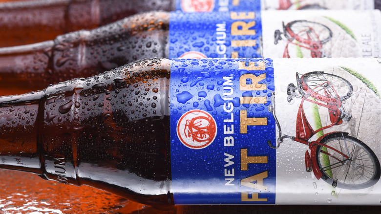 sideways Fat Tire bottles