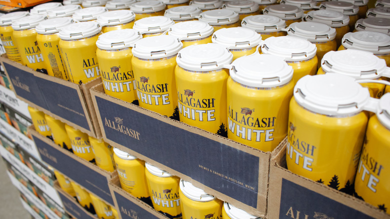 in-store boxes of Allagash White