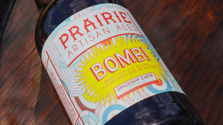 close-up of Bomb! bottle