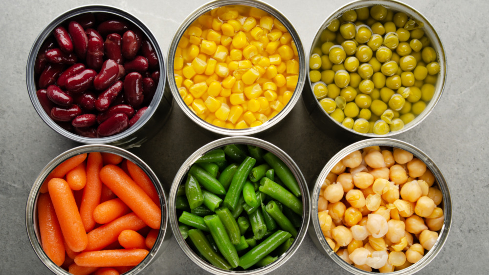 Various canned foods