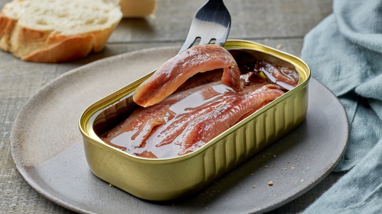 canned anchovies