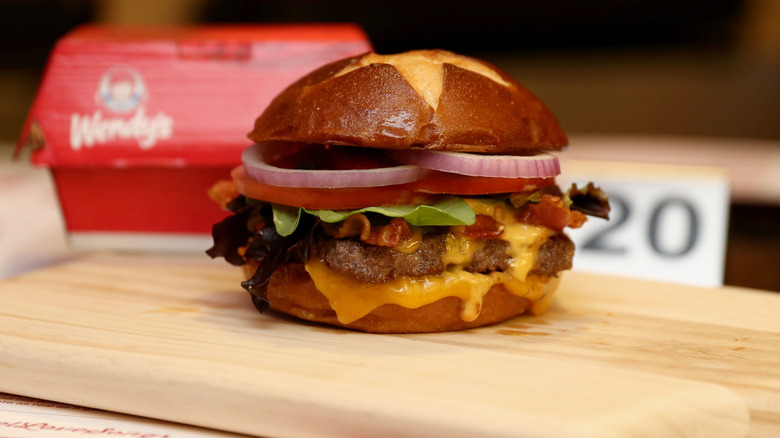 Wendy's bacon cheeseburger