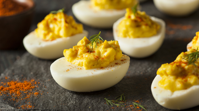deviled eggs with herbs