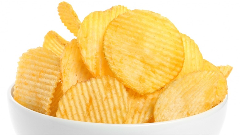 Chips in a bowl