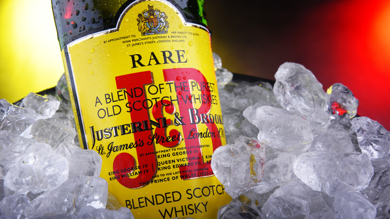 Bottle of J&B Rare on ice