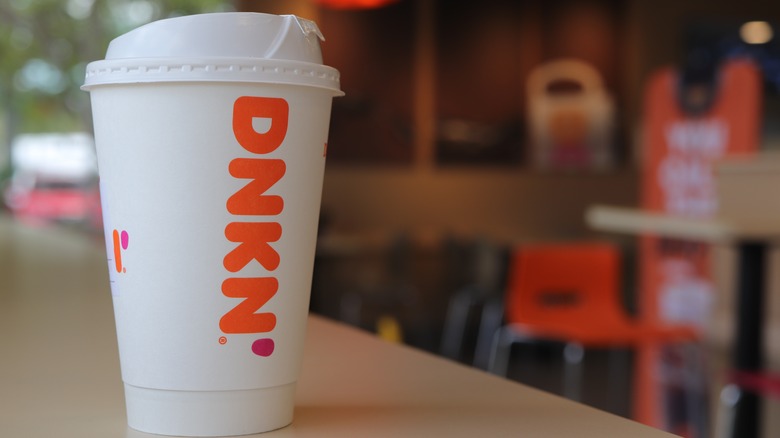 Dunkin' coffee cup