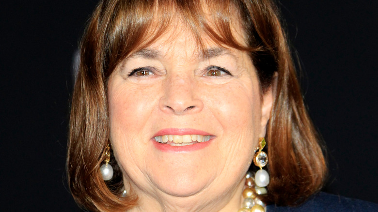 Ina Garten wears pearl earrings