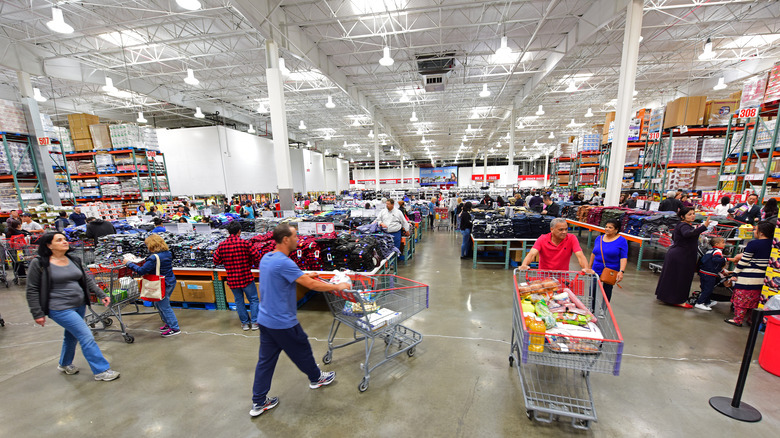 shoppers at Costco