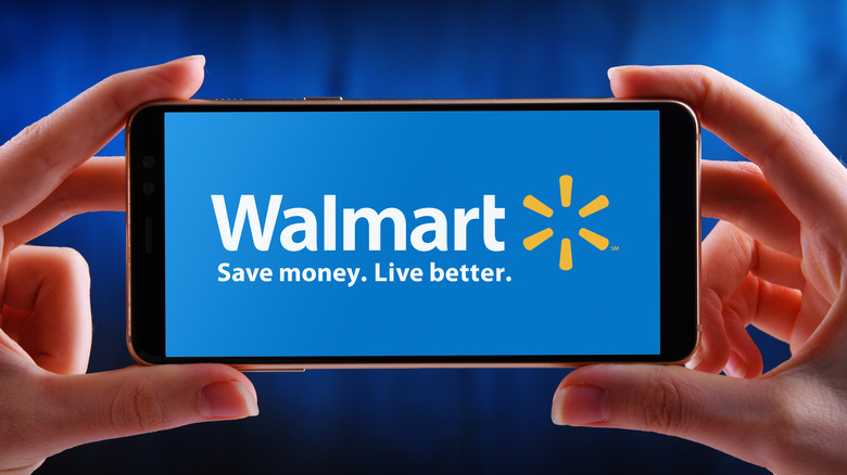 Walmart app on phone