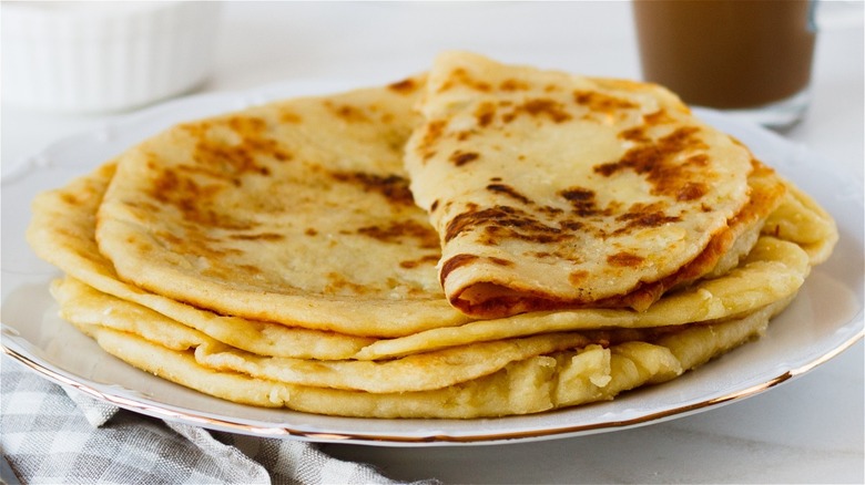 Fluffy lefse flatbread