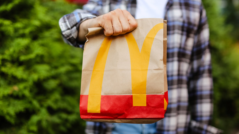 Person holding McDonald's bag