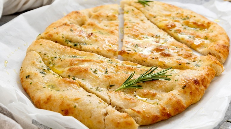 Focaccia with herbs