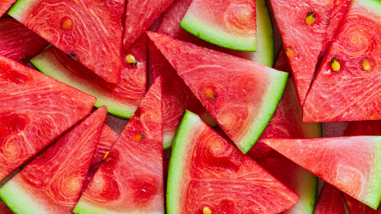 pile of sliced watermelon