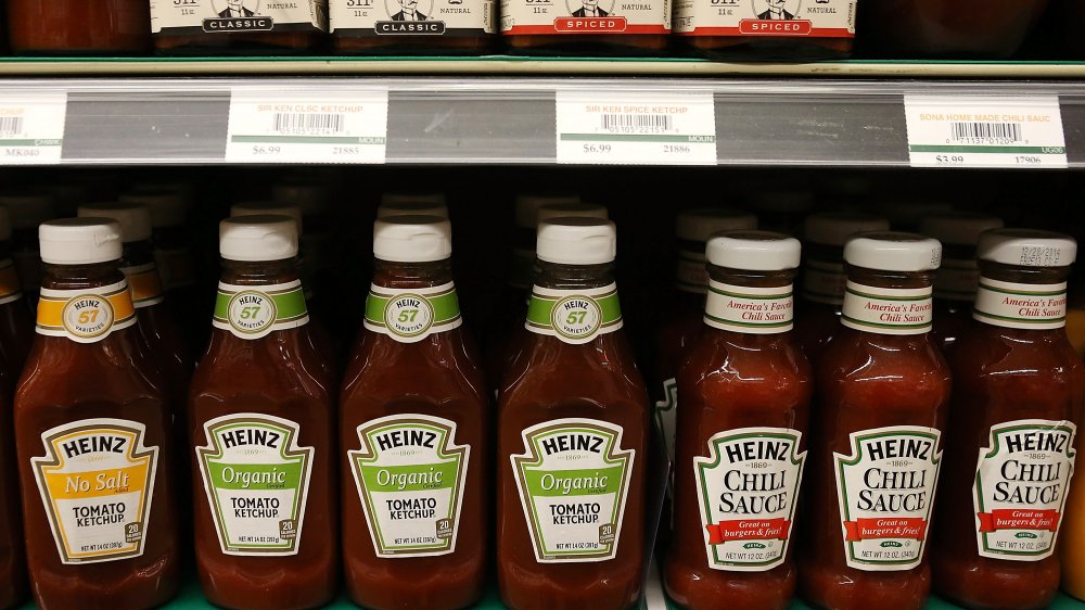 Ketchup on the shelves