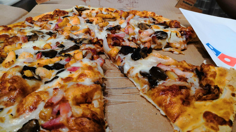 Domino's Pizza on box