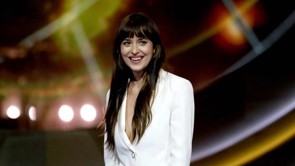 Dakota Johnson on stage at event