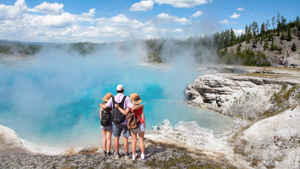 Visitors at Yellowstone