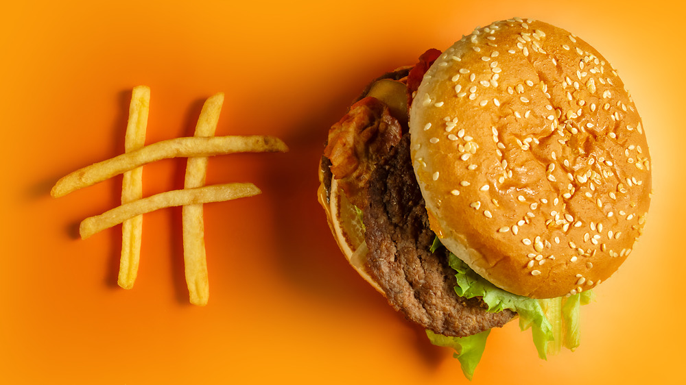 McDonald's burger and french fry hashtag
