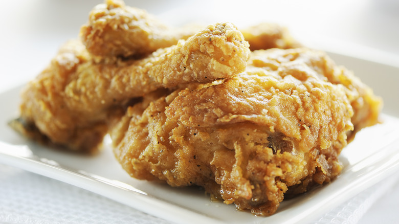 Fried chicken on a plate